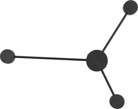 Fali lámpa, fekete modern fali lámpa Avia 3 XX hálószoba előszobába