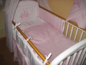 3 részes babaágynemű szett - Én Hercegnőm - bébi méret, 200 cm-es rácsvédővel - AZONNAL VIHETŐ!
