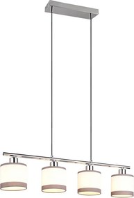 TRIO R31554006 DAVOS Többágú Függesztett Lámpa Fehér, Ezüst E14 IP20