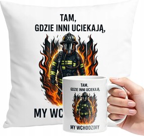 Bögre Párna Szett Tűzoltó Személyre Szabható Ajándék Szöveg