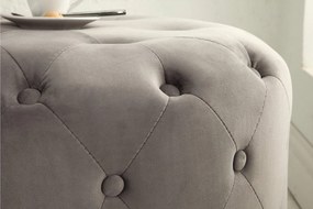 CHESTERFIELD ezüst puff 60cm