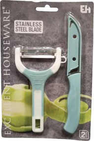 Hámozó szett Rozsdamentes acél kés rátéttel Menta