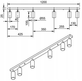 Spotlámpa ANGIE 6xGU10/35W/230V fehér
