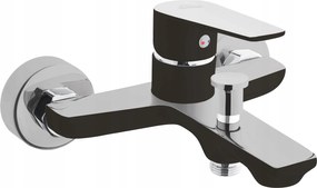 Kádtöltő Csaptelep Fekete Króm Fali Szett Invena