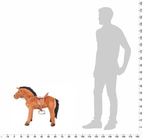 barna álló ló plüssjáték