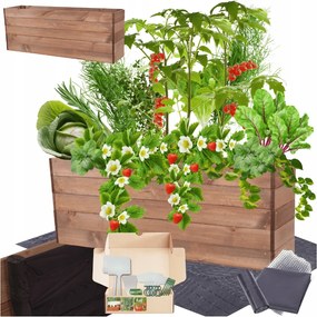 Ágyás magasított zöldséges láda virágtartó impregnáló 45x120x30