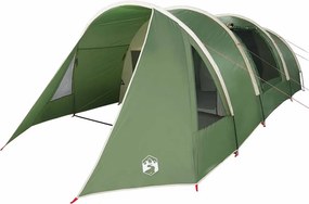 vidaXL Alagútsátor 4 fős tetővel Zöld és Fehér 778 x 356 x 210 cm