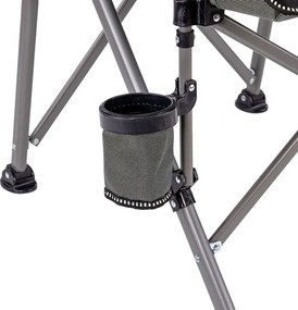 Leziter Comfort Plus karfás horgász szék pohártartóval szürke