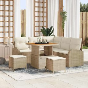 Kerti Kanapé Szett párnával 8 pcs Beige, Krém 80 x 80 x 71 cm