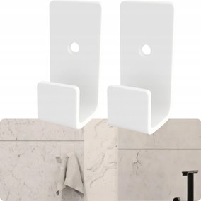 Törölköző Akasztók Loop Fürdőszobai Akasztók Fém Fehér Matt Loft 2 db