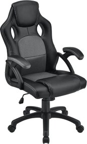 Ergonomikus irodai szék állítható háttámlával fekete