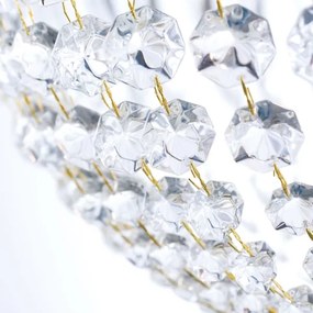 Orion HL 6-1497/6 - Kristály csillár láncon ARILA 6xE27/60W/230V barna/patinás