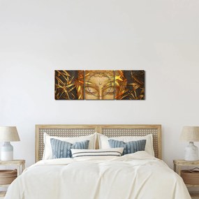 Kép - arany Buddha (órával) (90x30 cm)