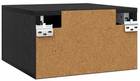 vidaXL Éjjeliszekrény fiókkal Fekete tölgy 35 x 35 x 20 cm Faanyag