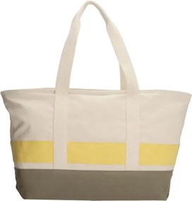 Bézs-zöld nagy strandtáska „Sailor”