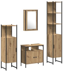 4 részes fürdőszoba bútor szett artisan tölgyből