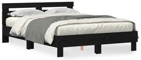 Fekete Ágykeret Fekete tölgy Fa 140 x 190 cm Tartós