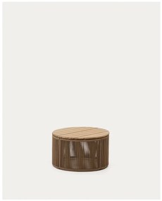 Kerek kerti dohányzóasztal akácfa asztallappal ø 60 cm Dandara – Kave Home