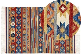 Színes kilim gyapjúszőnyeg 200 x 300 cm NORAKERT Beliani