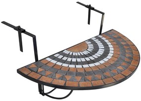 Lehajtható balkon asztal 2 színben-barna