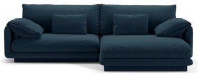 Sötétkék sarokkanapé (jobb oldali) Torino – Micadoni Home