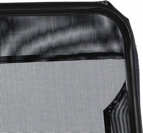 GARTHEN Kerti nyugágy 2 db fekete szövetből összecsukható