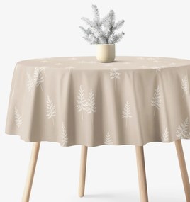 Goldea kör alakú terítő erős pamutból - északi fenyők Ø 150 cm