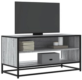 szürke sonoma színű szerelt fa és fém TV-szekrény 91x40x46 cm