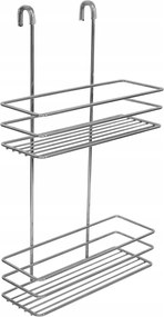 Függesztett Fürdőszobai Polc Kabinhoz Ezüst acél drót 2 szint