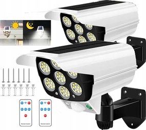 Kültéri Napelemes Utcai Lámpa Mozgásérzékelővel, Távirányítóval 2DB