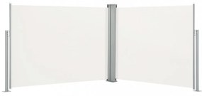 krémszínű behúzható oldalsó napellenző 140 x 1000 cm