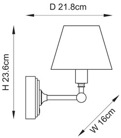 Endon 114831 - LED Dimmelhető újratölthető fali lámpa BURLEY LED/1,5W/5V réz/bézs