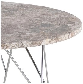 Szürke márvány kerek dohányzóasztal ø 80 cm Prunus – Actona