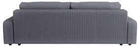 Sötétszürke kordbársony kinyitható tárolóhelyes kanapé 234 cm Sara – Ropez