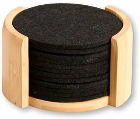 Kesper 58747 Filc alátét szett állvánnyal, 12 db,átmérő 10 cm
