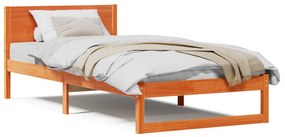 Ágykeret Viasz barna Tömör fa 90 x 200 cm Masszív