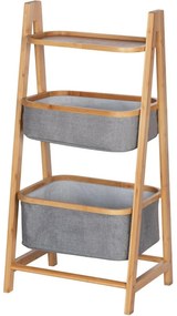 Wenko Bambusz polc 1 polccal és 2 kosárral Bahari,91 x 34 x 44 cm