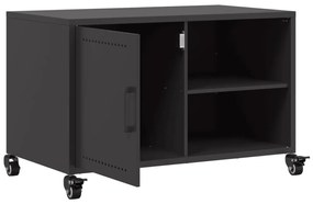 fekete acél TV-szekrény 68 x 39 x 43,5 cm