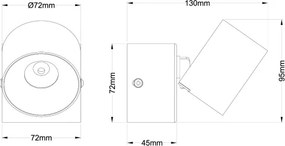 Globo 56961-1S - LED fali spotlámpa RAE LED/6W/230V