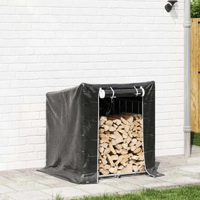 Tűzifa állvány esővédővel 100,5x100,5x110,5 cm horganyzott acél