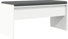 vidaXL Előtér pad párnával Fehér 80 x 38 x 46 cm
