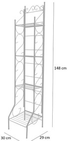 Virágtartó négy polccal 30 x 29 x 148 cm