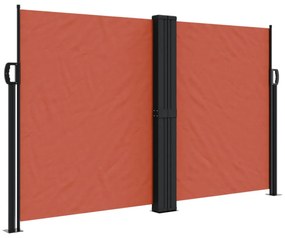 terrakotta behúzható oldalsó napellenző 140x1200 cm