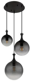 Globo 15885-3H - Csillár zsinóron DALTON 3xE27/10W/230V átm. 48 cm fekete
