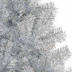 Mű karácsonyfák LED -es lámpákkal Ezüst 180 cm PET