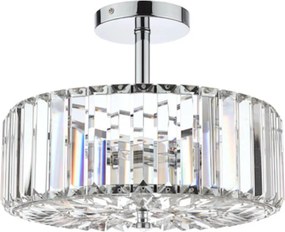 LAURA ASHLEY 3621343-Q FERNHURST Kristály Mennyezeti Lámpa Csiszolt Króm G9 IP20