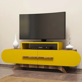 TV asztal Rose Walnut sárga