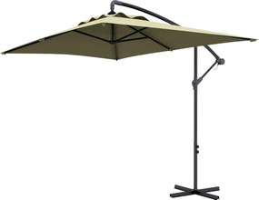 Outsunny Eccentrikus Napernyő 294x193 cm Zöldségfélékhez Kereszttalppal és Kézi Forgatós Mechanizmussal, Vízálló UV Védelemmel a Teraszra és Kertbe Be