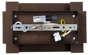 Ipari fali lámpa sötét bronz 2-lámpás - Coen