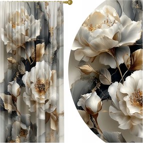 Kész Függöny Béka Szalag 140X240 Függöny Virágok 466